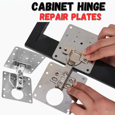 Cabinet Hinge Repair Plate Kit Hinges Repair Cupboard Door Hinge Mounting Fixing Pads Screws Furniture Hardware