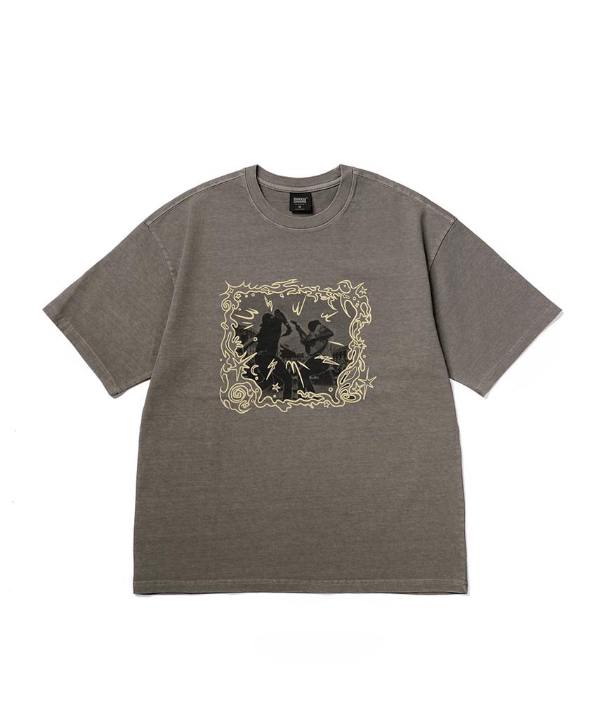 GAKKAI UNIONS Festa Pigment Short Sleeve T-Shirt Khaki Mocha