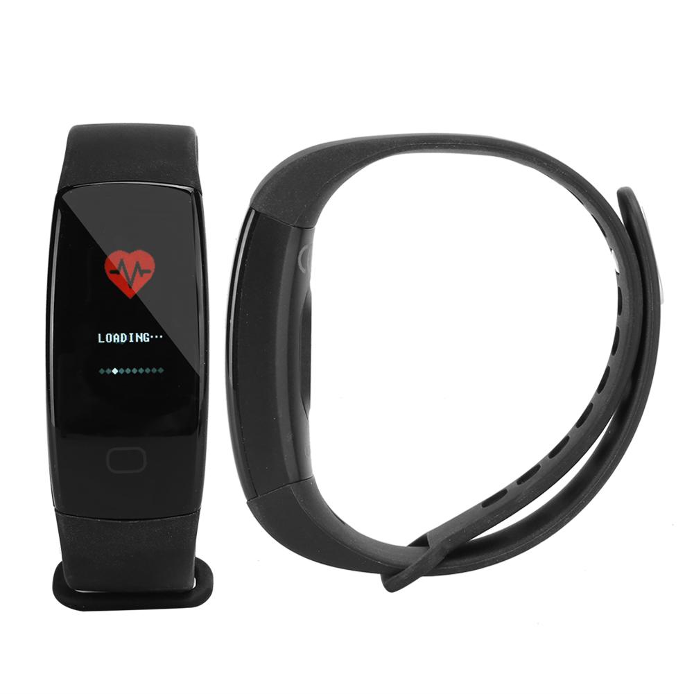 Fitness Smart Bracelet Sports Heart Rate Blood Pressure Tracking Monitor Healthy Care Black