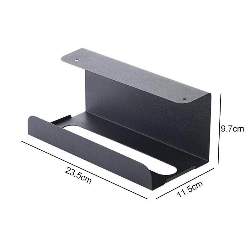 Iron Material Tissue Box Holder Strong Load-bearing Drill-Free Installation Under Cabinet Holder Paper Towel Holder Kitchen