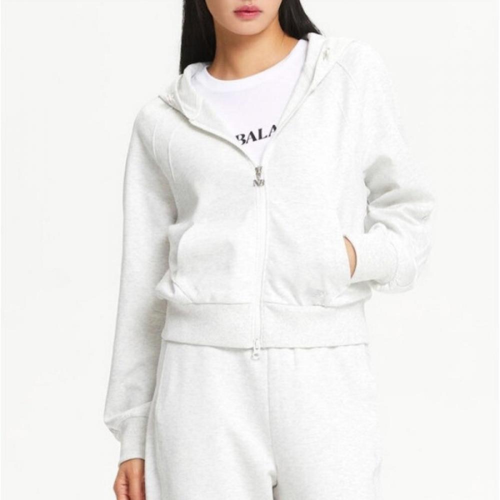 New Balance Women S Signature bruShed Hoodie Zip Up Semi Over Fit Aa Nbmde4w83