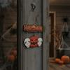 Cartoon Halloween Ghost Door Sign Wooden Door Hanging Haunted House Hanging Door Plate  Farmhouse