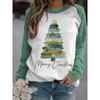 Shoulder sleeves autumn winter letter loose 3D printed long sleeved round neck sweatshirt Pullovers & Long Sleeves (women’s)