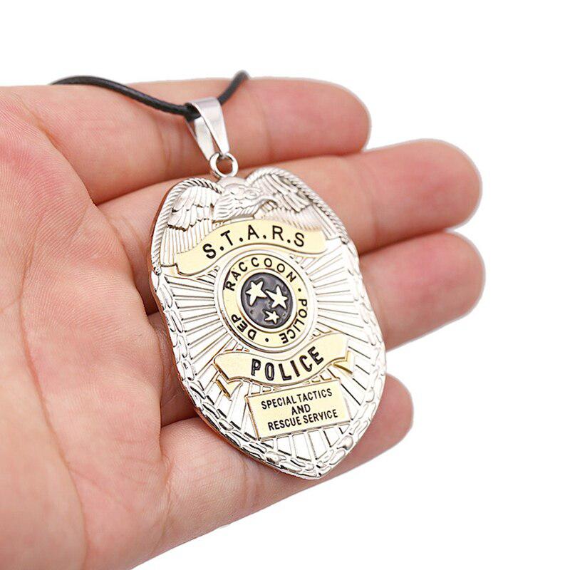 Game Raccoon City Police Badge Pendant Necklace Keychain Gifts Jewelry Accessories