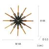 Interform Sirio Wall Clock Wood Sweep Movement 44cm CL-3346BK Black/White
