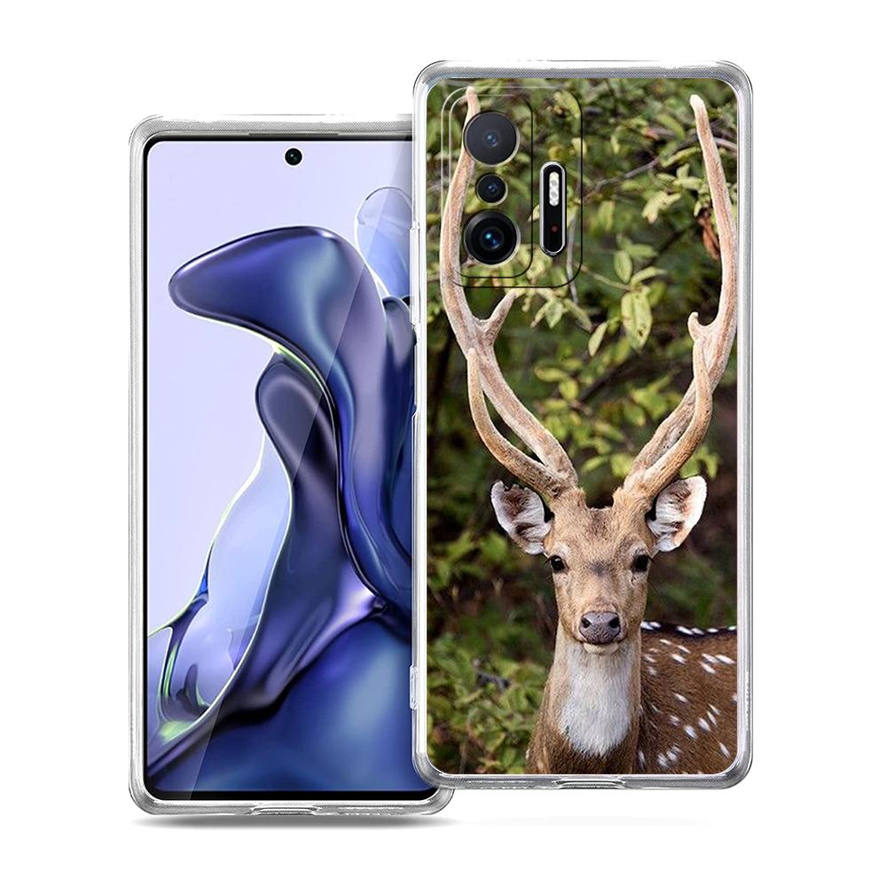 Camouflage-Handyhülle für die Hirschjagd für Xiaomi 14 13 12 Lite Mi 11 11X 13T 12T 11T Hülle für Poco X5 X4 X3 NFC F5 F4 M4 Pro 5G Schale