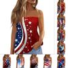 Summer Tube Tops For Women,Cute Sexy Off Shoulder Print Sleeveless T-Shirt