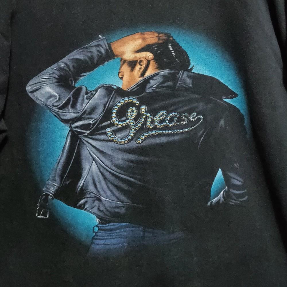 Винтажная черная футболка 90-х Grease Dance Musical Унисекс XXXXL