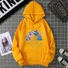 New trend pattern print spring and autumn loose casual fashion women's hooded sweater