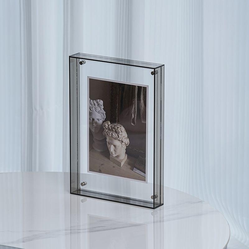 Acrylic Translucent Photo Frame for Ambient Pendulum, Wall Decoration, Hollow Picture Frame for Wedding Photo, ID Photo,Painting