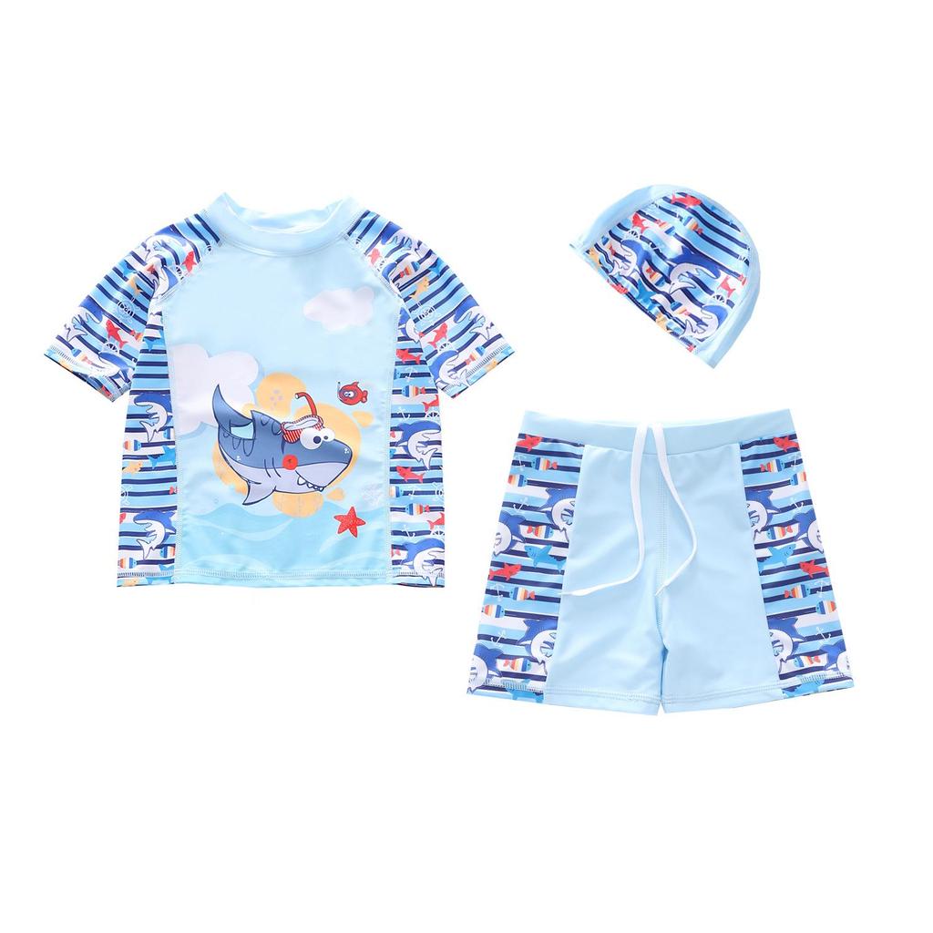 New Dinosaur & Shark Toddler Boys' Three-Piece Swimsuit Set