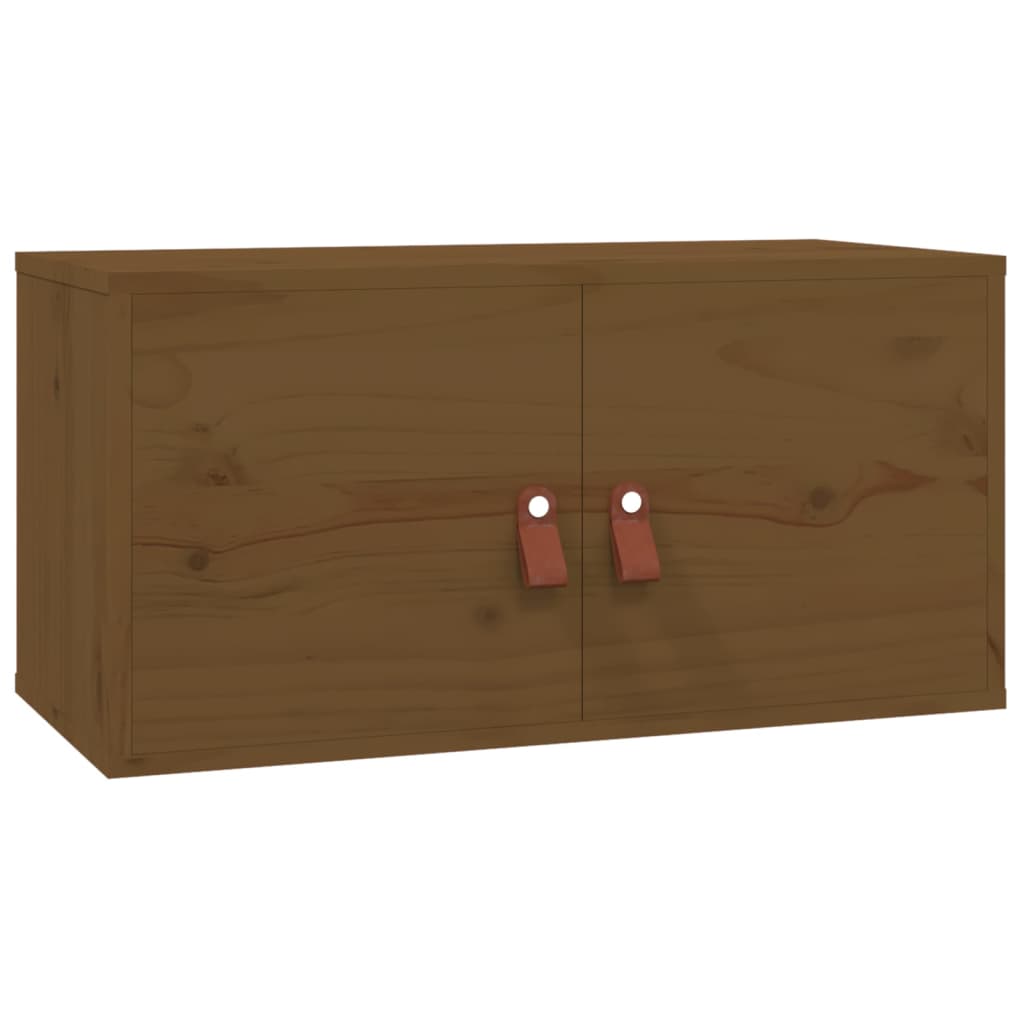Wall Cabinet Honey Brown 60 x 30 x 30 cm Solid Pine Wood
