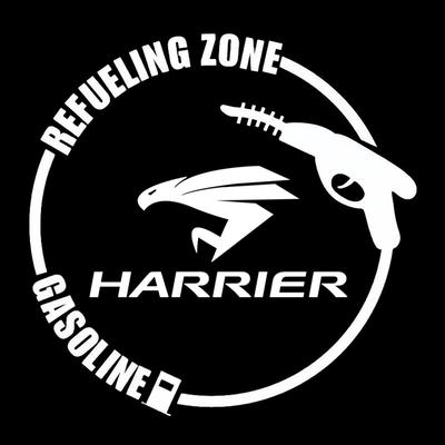 HARRIER Tank Cover Sticker Fuel Lid Car Fuel Outlet Decal Universal Heat Resistant Fashion 1 Piece (White, Harrier HARRIER)