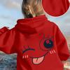 Kids Cute Smiley Face Hoodie Cartoon Graphic Print Pullover Sweatshirt Girls Boys Kawaii Casual Streetwear Hooded Top Autumn