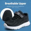 Spring Children Breatheable Simple Boys Sneakers Solid Black School Shoes for Girls Hook & Loop Kids Casual Walking Shoes