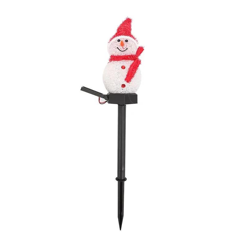 Decorações de Natal Luz Solar Luz Boneco de Neve Natal Ao Ar Livre Estacas Movidas a Energia Solar Luzes Para Corredor Pátio Decoração de Gramado