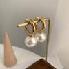 925 Silver Retro Pearl Earrings - Classic Japanese & Korean Style