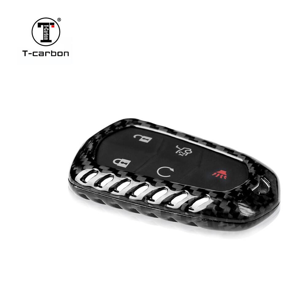 For Carbon Fiber Key Fob Shell Case Cover Fit Cadillac CT6 ATS CTS XTS SRX XT5 2015+