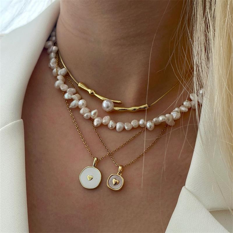 

Fashion Boho Pearl Multilayer Necklace Set for Women Gold Plated Starfish Shell Pendant Choker Beach Party Vacation Jewelry 2026