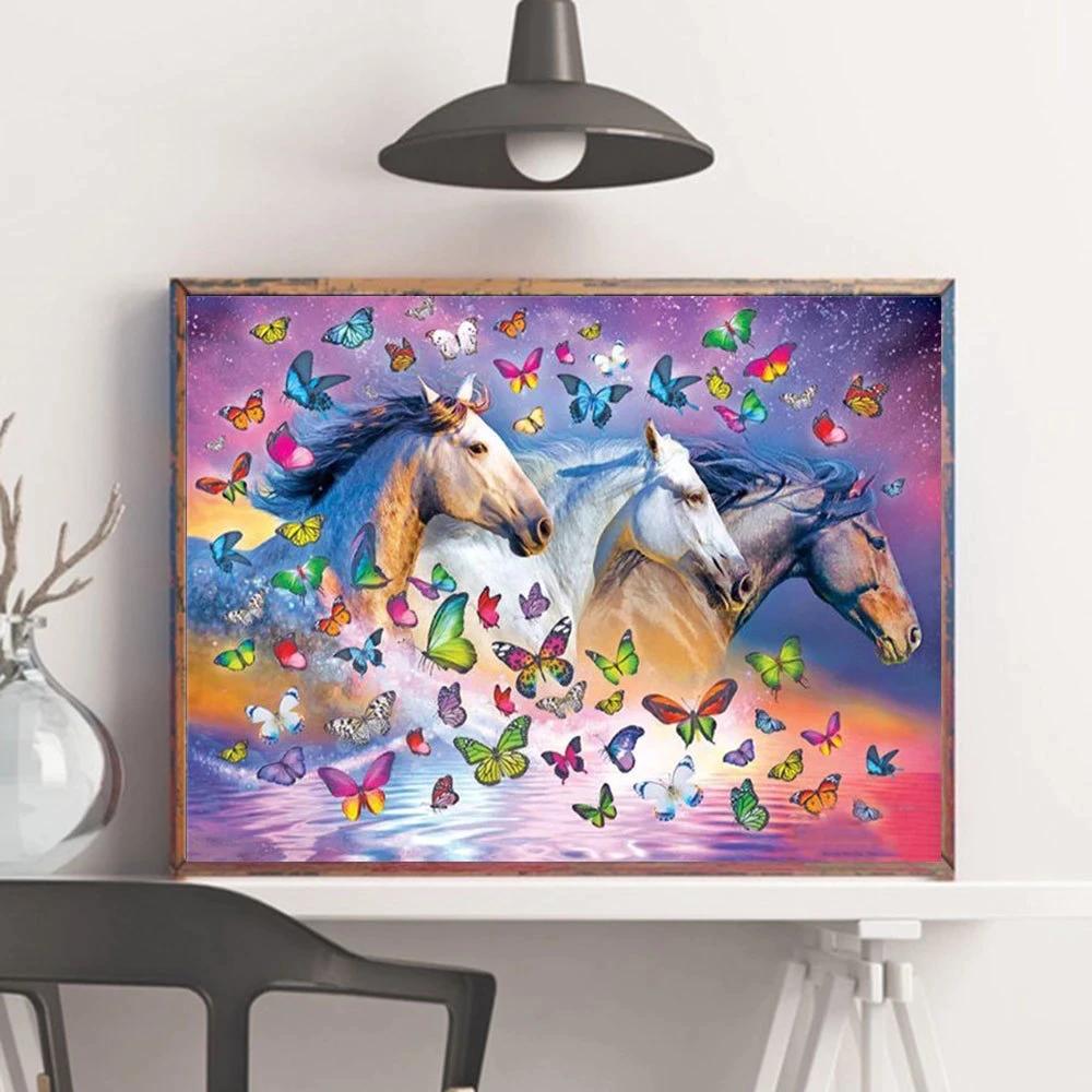 5d Diamond Painting Full Square New Arrival Horse Diamond Embroidery Animal Picture Of Rhinestone Mosaic Home Decor