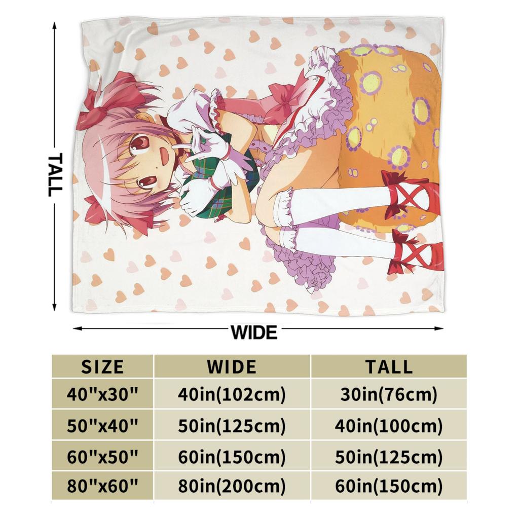 Puella Magi Madoka Magica Blanket Cute Madoka Flannel Awesome Soft Throw Blankets for Home All Season