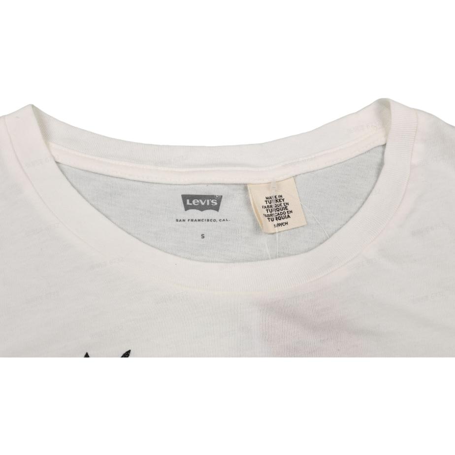 Levis Logo Slim Fit Comfortable Short Sleeve Regular T-Shirt Women T-Shirts White 17369-0319