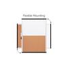 Amazon Basics Rectangular Whiteboard, Dry Erase Board, Magnetic, Plastic/Aluminum Frame, Combo Board, 43.2 cm x 58.4 cm, White/Yellow