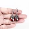Vintage Women Faux Emerald Ruby Water Drop Dangle Hook Earrings Jewelry Gift