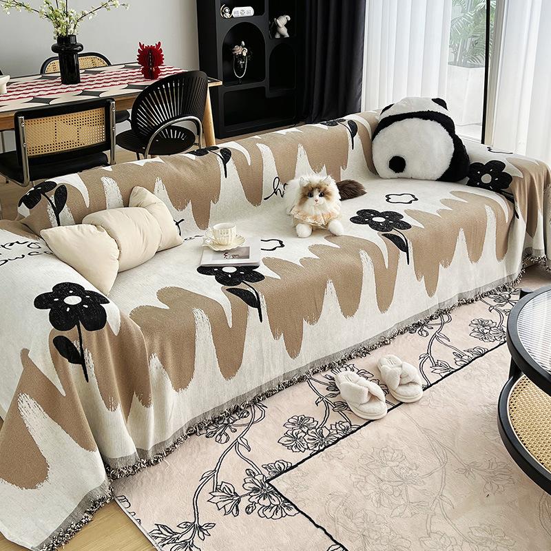 

Новый стиль диванное полотенце, полное покрытие, высококачественный легкий роскошный чехол, одеяло, нескользящая и устойчивая к пятнам подушка, подходит для всех сезонов 180*130cm