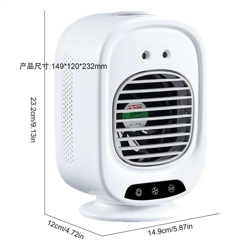 

Misting Fan USB Rechargeable Personal Cooler Quiet Powerful Adjustable 3 Speed Modes Misting Fan For Indoor Outdoor Camping білий