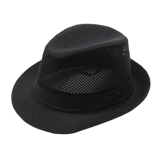 Sun Hat Wide Brim Breathable Hole Summer Jazz Hat with Full Neck Coverage Imitation Linen Outdoor Travel Cycling Hat 60 cm A