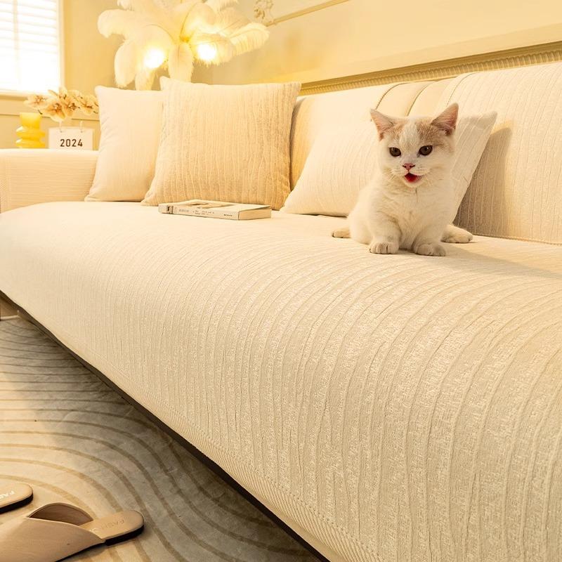 Chenier Sofa Cover  New Non-Slip Seat Cushion Cover Cloth Simple Modern High-End Solid Color Sofa Cushion