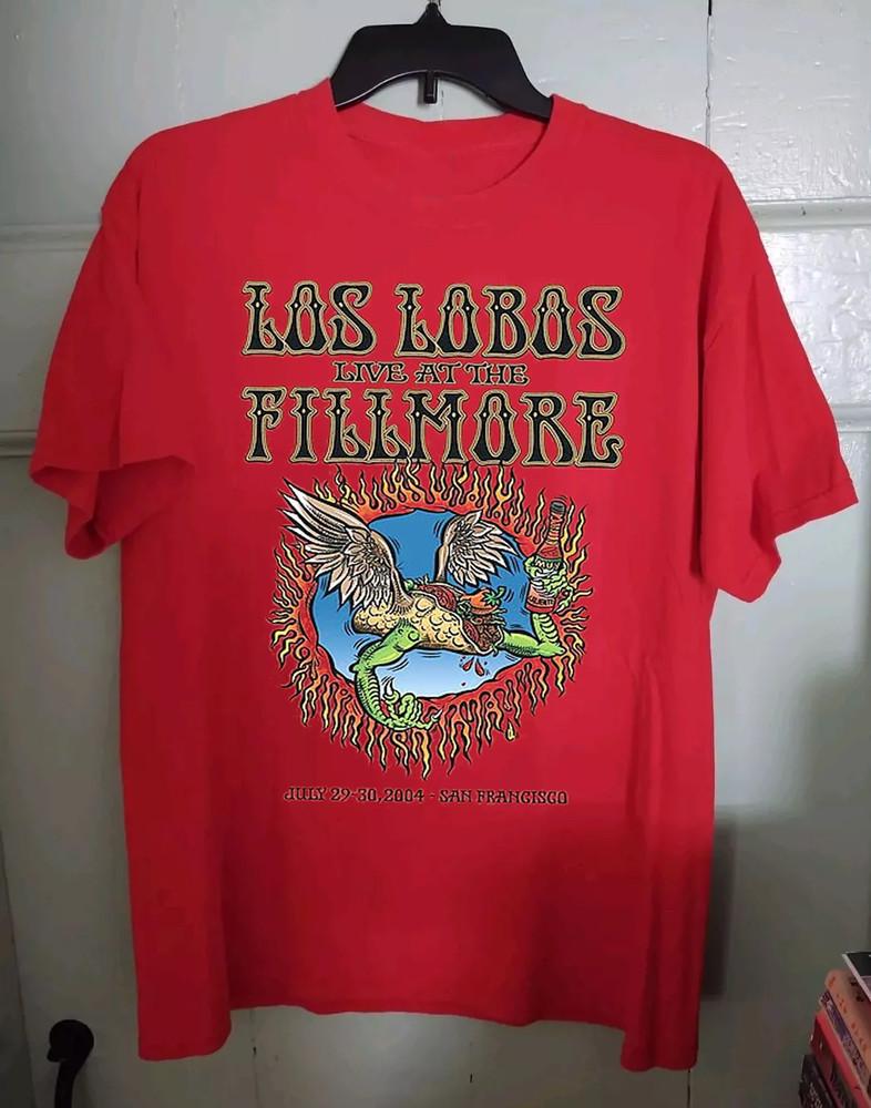 Los Lobos Live at the Fillmore Red Cotton  All sizes S-5XL Unisex T-Shirt S
