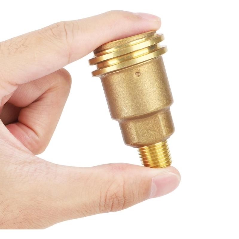 Solid Brass Propane Hose Adapter 1/4" Male Thread Conversion Kit Simple Installation for Gas Grill & Heating Devices