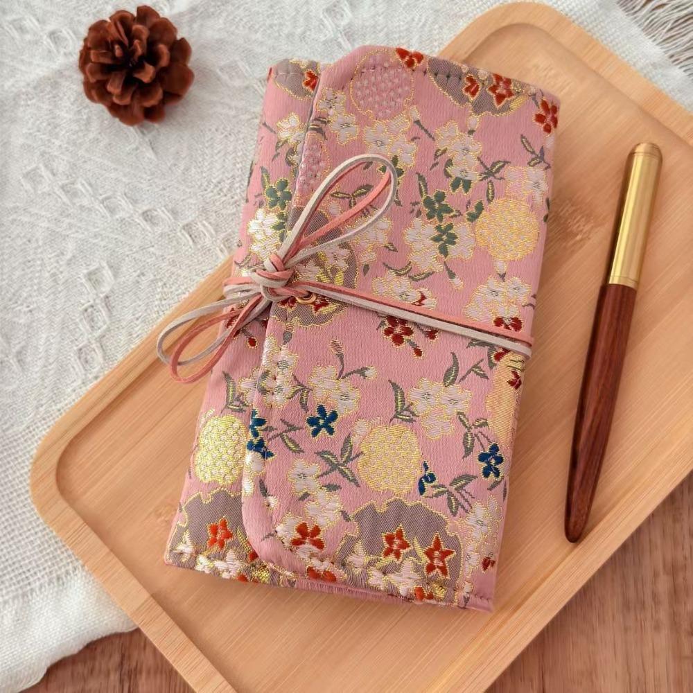 Retro Scrapbook Binder Cloth Cover Loose-leaf Notebook Portable A6 Loose-leaf Diary  for Girls