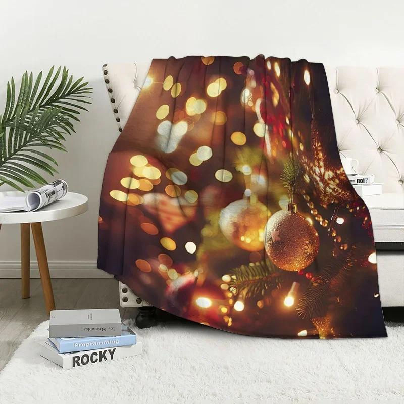 Christmas Decoration Blanket Throw Sofa Blanket Bedspread Bed Fluffy Soft Blankets  Plaid Modern Simple Merry Christmas Winter 75X100cm