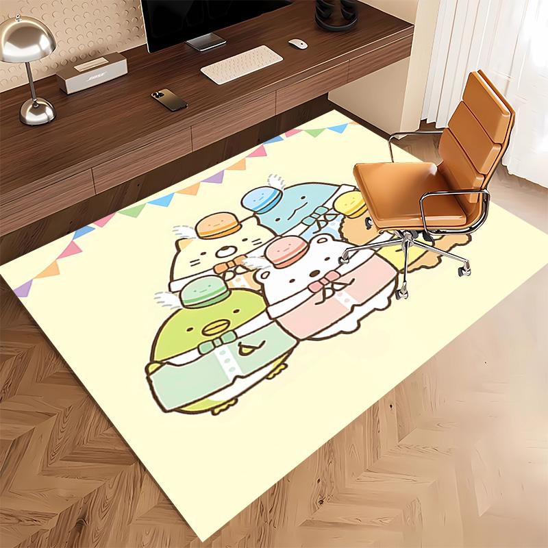 1pc Sumikko Gurashi Print Area Rug - Soft, Washable Non-Slip Indoor Mat, Living Room, Home Office Decorative Rug,Office Decorative
