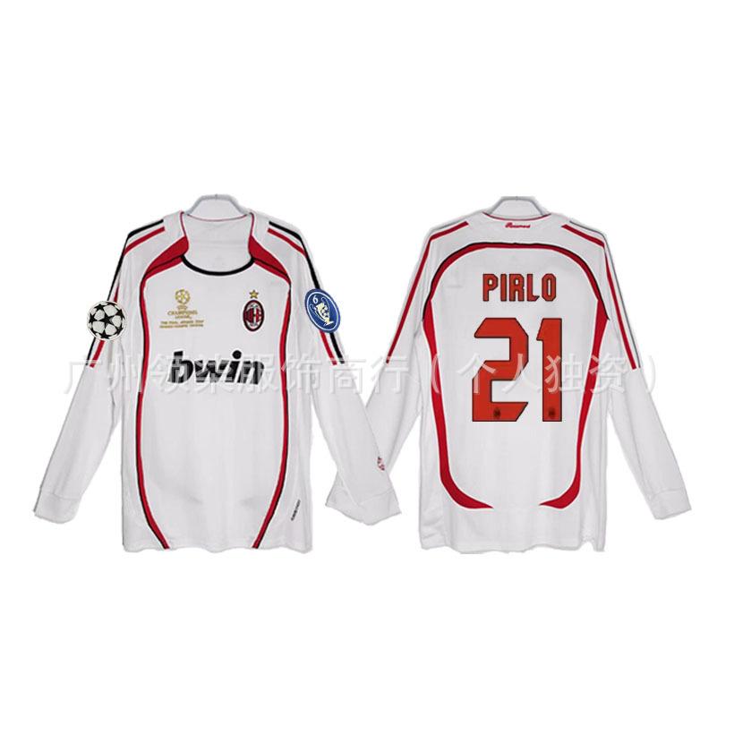 AC Milan retro jersey 0607 season Kaka Maldini Ronaldini Ronaldinho Pirlo collector's edition football jersey