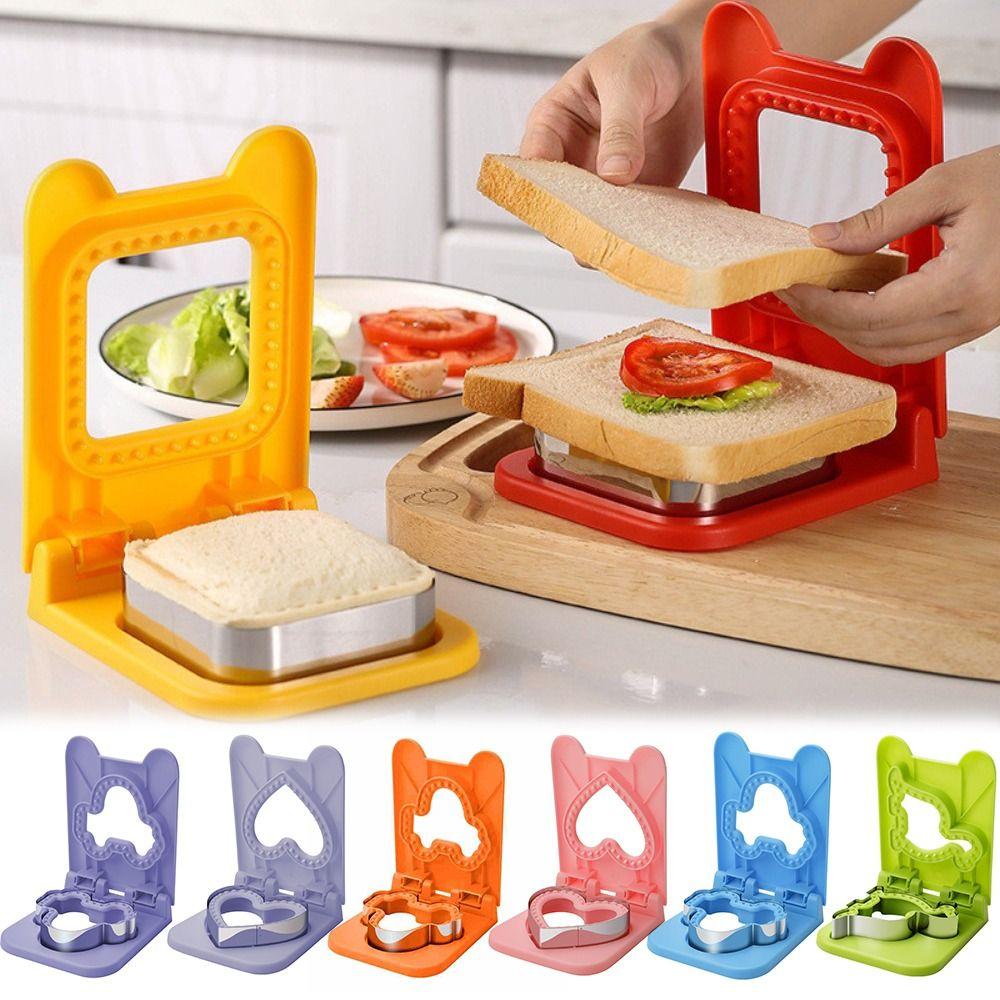 Lunch Box Decor DIY Sandwich Cutters Mould Sealer Flip Sandwich Cutting Tool  Baking Tools