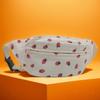 Chest Bag for Women with Strawberry Print Crossbody Bag Corduroy Cute Waist Bag Adjustable Strap Sling Bag for Sports Travel
