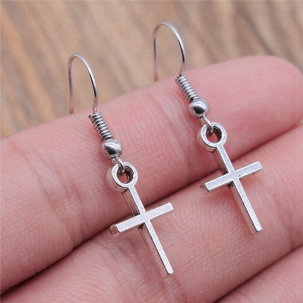 Casual Handmade Cross Amulet Drop Earrings Thoughtful Friendship Gift for Office Wear