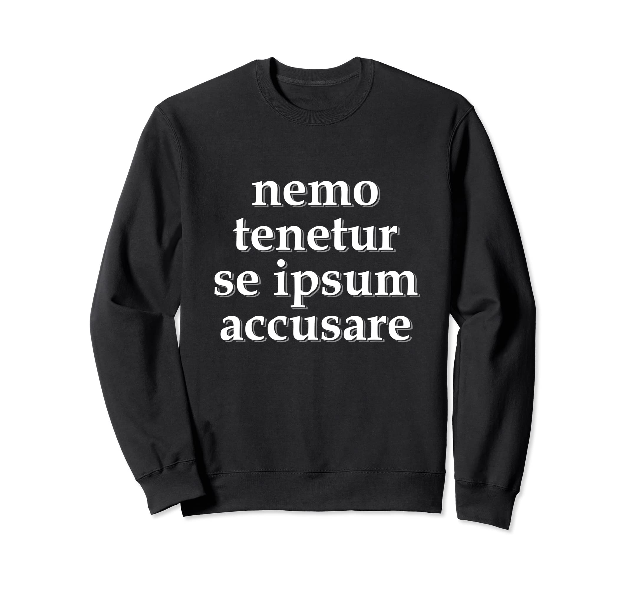 

Латинское высказывание nemo tenetur se ipsum Accusare Jura Trainer чёрный