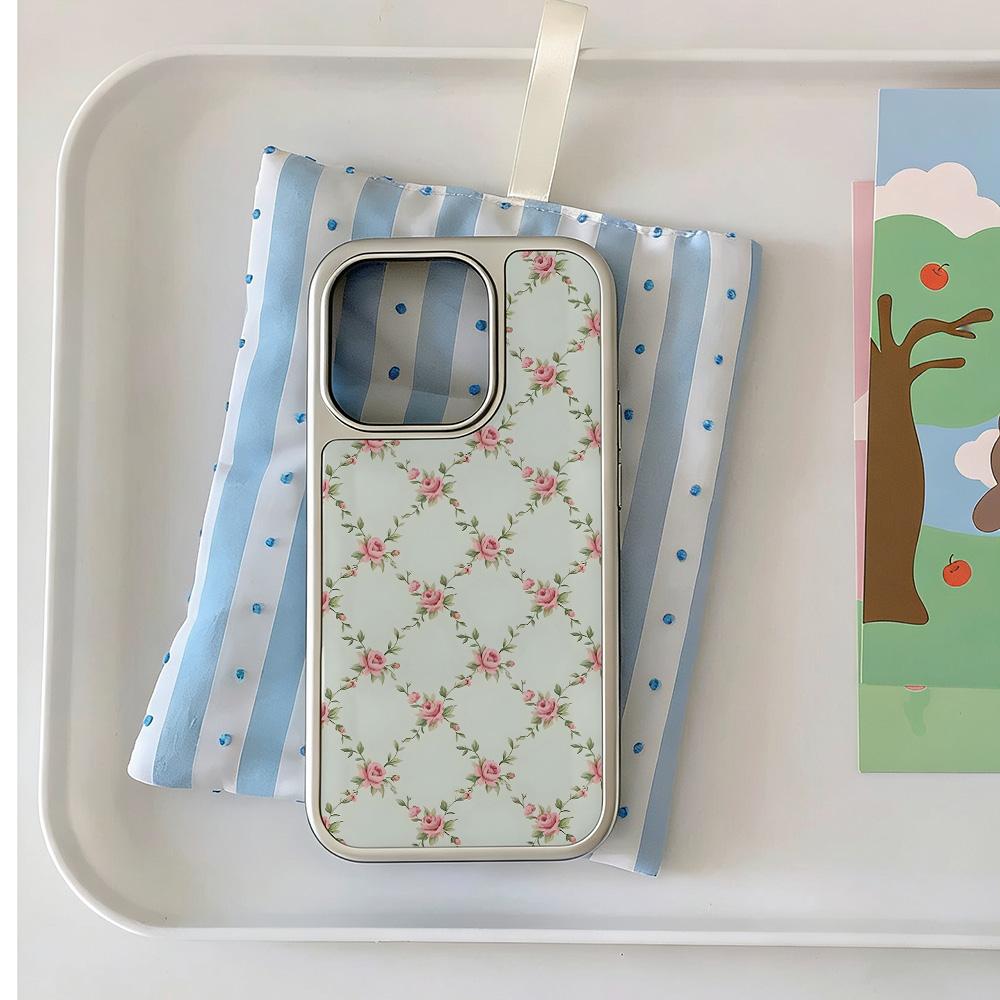 

Korean Floral Phone Case for iPhone 17 17e 16e 16 15 14 13 12 11 Air Pro Max X XR XSMAX 8 7 Plus Luxury Clear Soft Back Cover iPhone 11