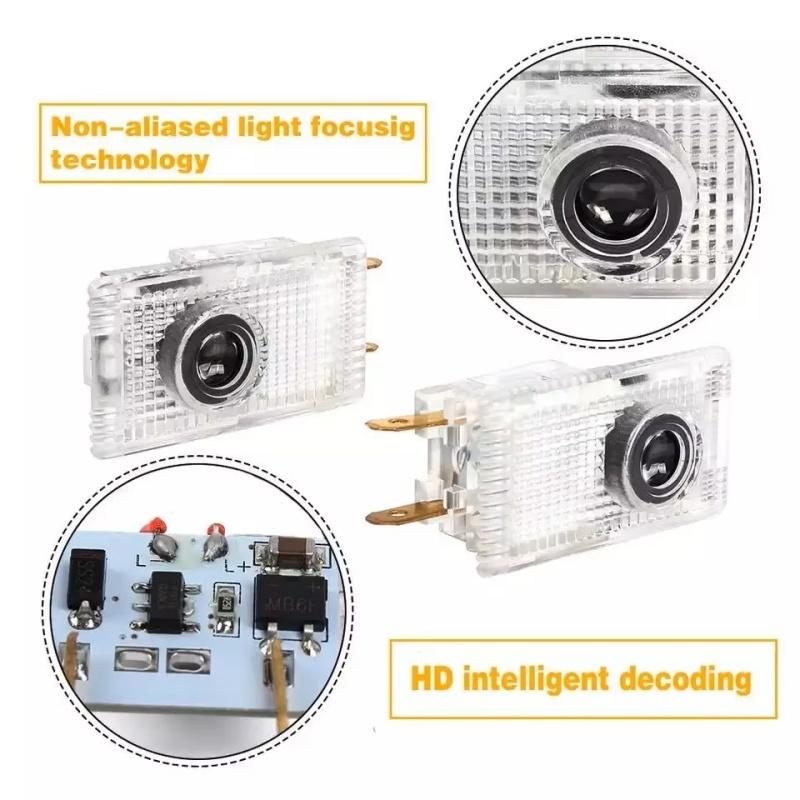 2Pcs Car Door LED Laser Projector Lamp Welcome Lights For Opel Insignia 2015 2016 2017 2018 2009-2014 Car Decorative Accessories
