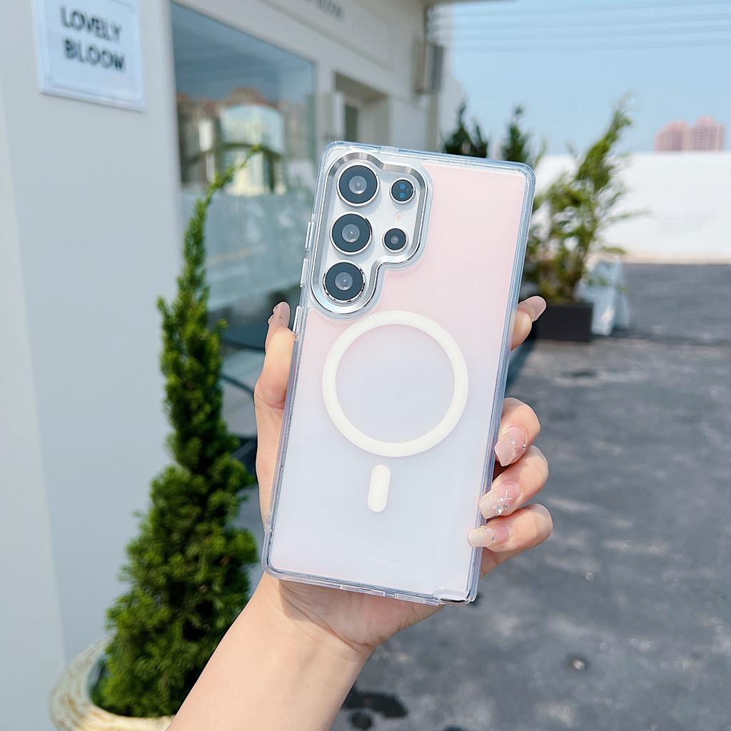 For Samsung Galaxy S25 Ultra Case Compatible with MagSafe Color Changing TPU Phone Back Cover