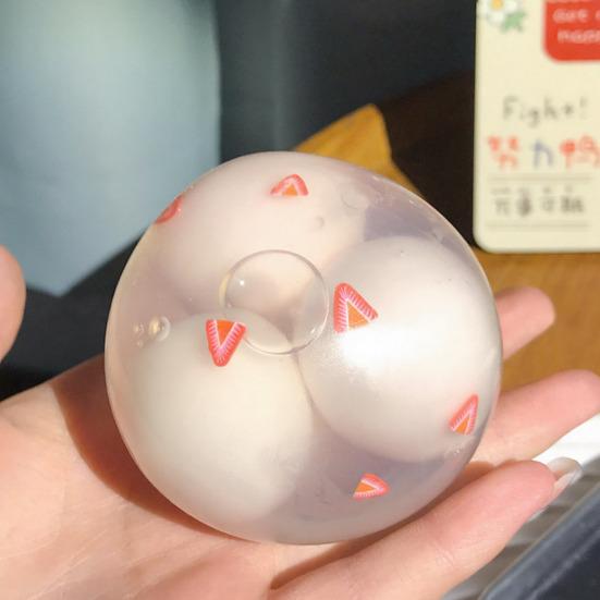 Crispy Sweet Dumplings Squeeze Ball DIY Shapeable Stress Ball Slow Rising Anxiety Relief Stretchy Transparent Ball Sensory Fidget Toy