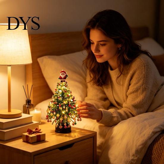Creative Christmas Party Activity DIY Beaded Tree Kit, Faux Crystal Holiday Craft Set Gift for Lovers Adults Beginners, Handmade Decoration