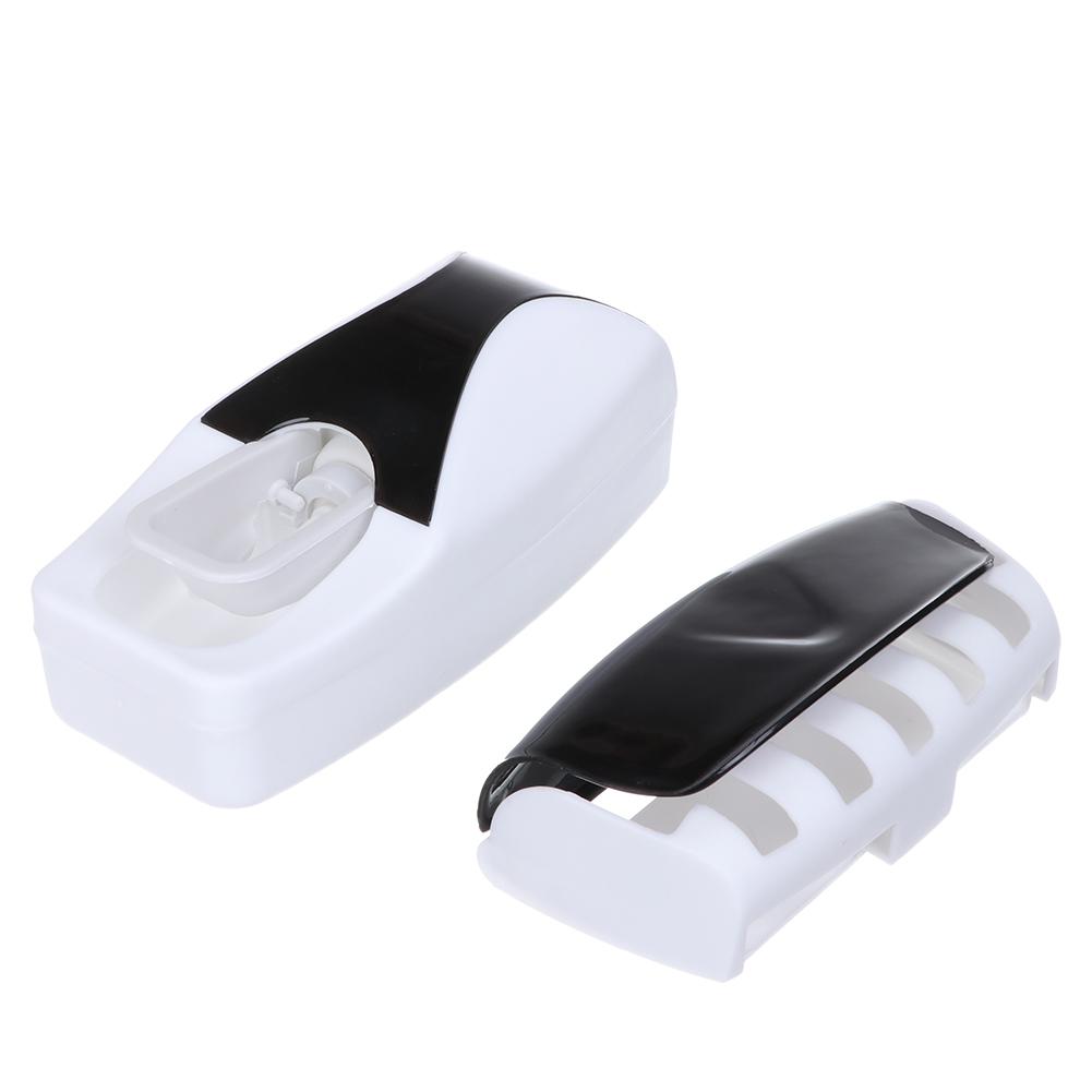 Toothbrush Holder Automatic Toothpaste Dispenser Set Dustproof Sticky Suction Wall Mounted Toothpaste Squeezer Bathroom Holder