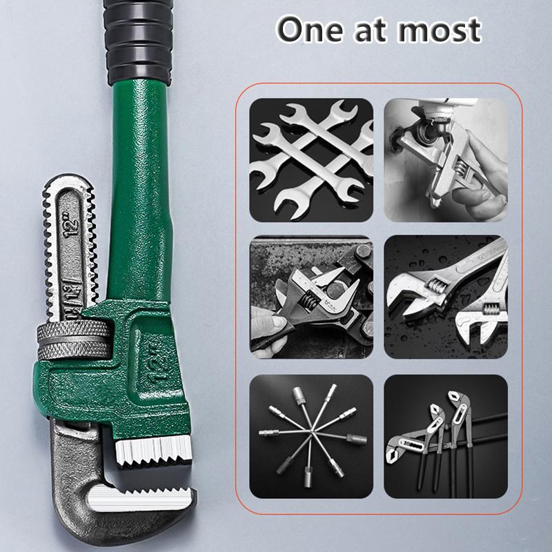 Heavy Duty Carbon Steel Straight Pipe Wrench 10", 12", 14", 18" Pipe Plier Universal Industrial Adjustable Plumbing Hand Wrench