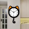 Modern Creative Cat Swing Wall Clock Silent Clock Bedroom Clock Suitable for Living Room Dining Room Home Wall Decoration Clock